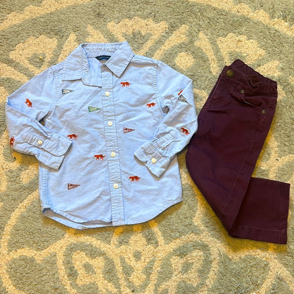 Tiger shirt set Janie and jack